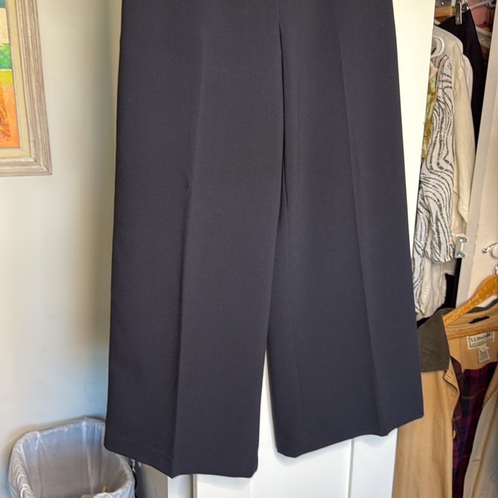 NWT Oak + Fort Navy Blue wide Leg Trousers size 8 - Picture 3 of 10
